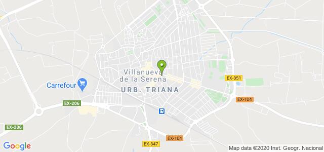 mapa de oficina registro civil de villanueva de la serena