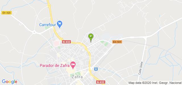 mapa de oficina registro civil de zafra