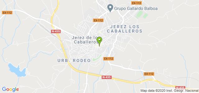 mapa de oficina registro civil de jerez de los caballeros