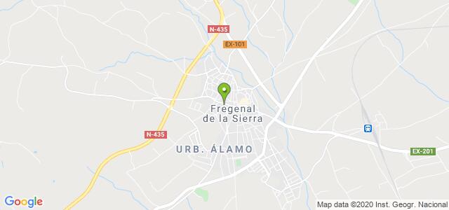 mapa de oficina registro civil de fregenal de la sierra