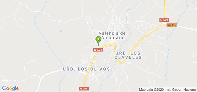 mapa de registro civil de valencia de alcantara