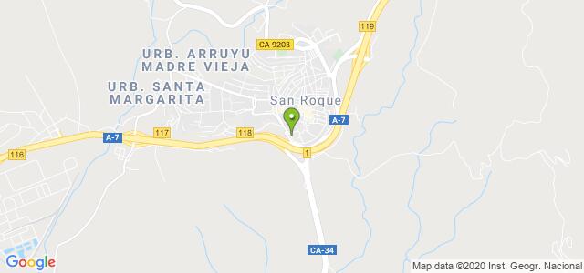 mapa de oficina registro civil de san roque