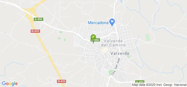 mapa de oficina registro civil de valverde del camino