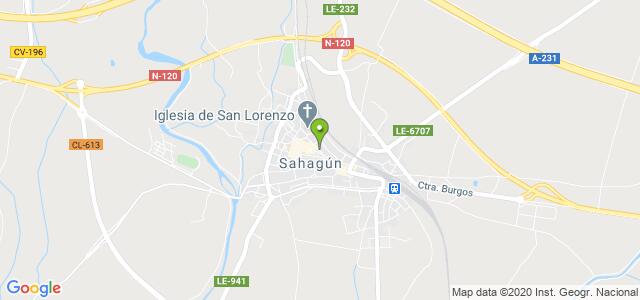 mapa de oficina registro civil de sahagun