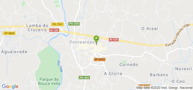 mapa de oficina registro civil de ponteareas