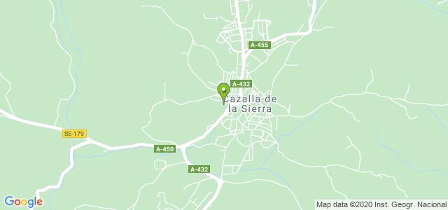 mapa de oficina registro civil de cazalla de la sierra