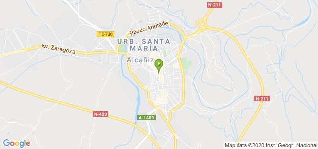 mapa de oficina registro civil de alcaniz