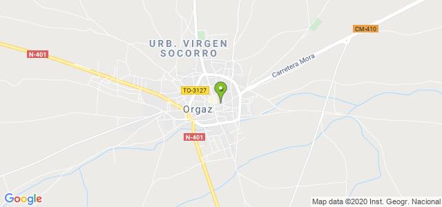 mapa de oficina registro civil de orgaz