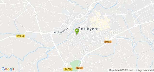 mapa de oficina registro civil de ontinyent