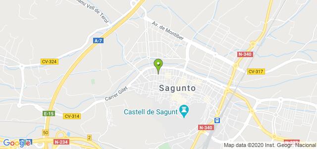 mapa de oficina registro civil de sagunto