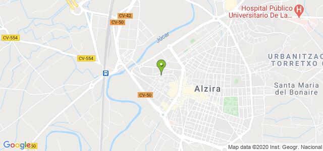 mapa de oficina registro civil de alzira