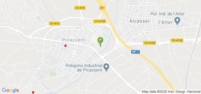 mapa de oficina registro civil de picassent